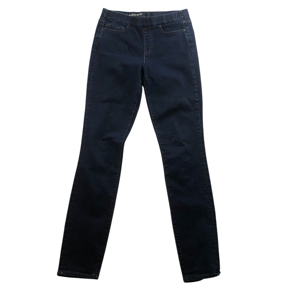 Lands End Womens Jeggings Size 8 Tall Mid-Rise Skinny Pull-On Casual Stretch